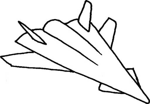 隐形飞机简笔画