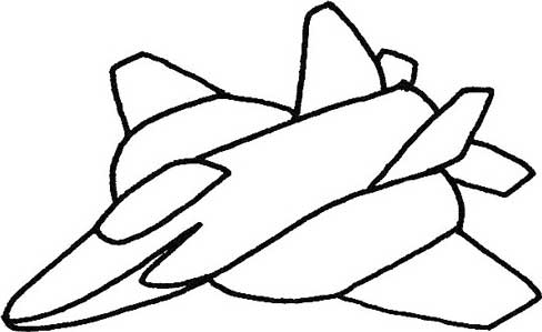 隐形飞机简笔画