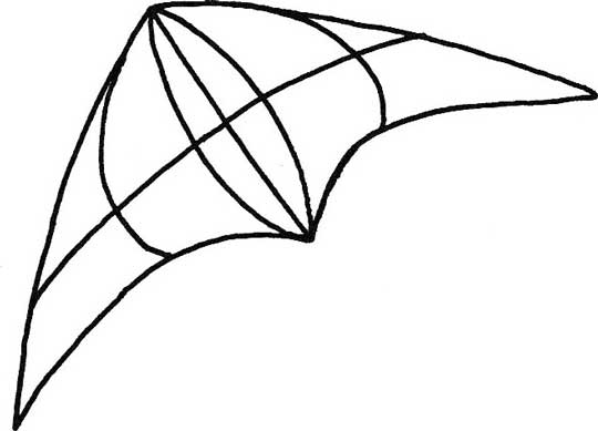 滑翔伞简笔画