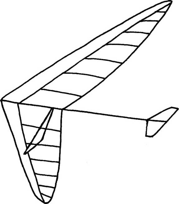 滑翔伞简笔画