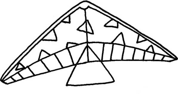 滑翔伞简笔画