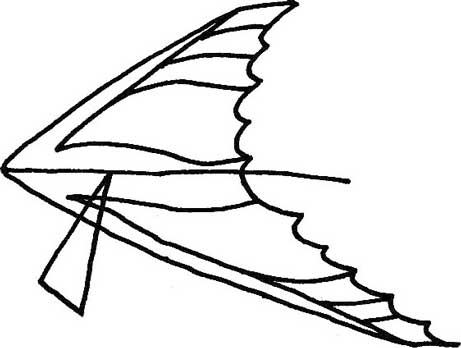 滑翔伞简笔画