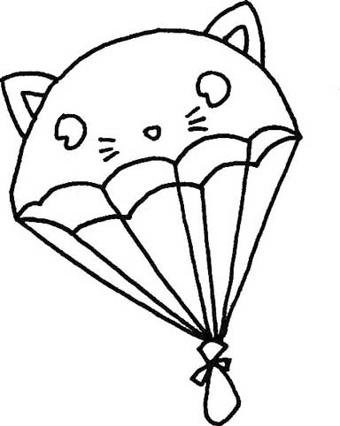 降落伞简笔画