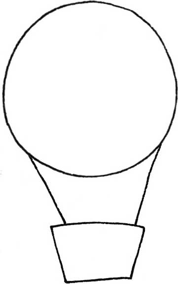 热气球简笔画