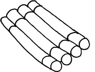 竹筏简笔画