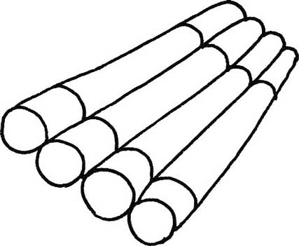 竹筏简笔画