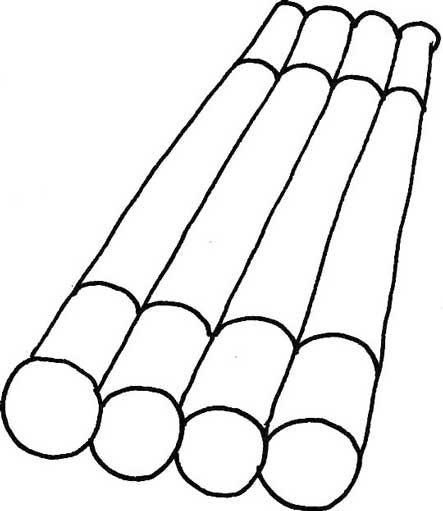 竹筏简笔画