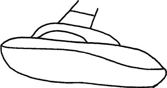 快艇简笔画