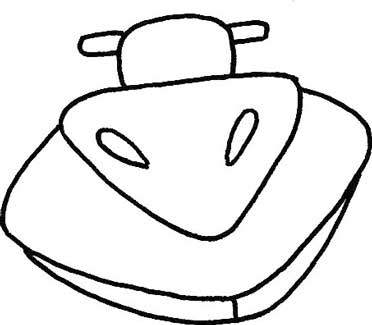 摩托艇简笔画