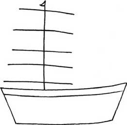 帆船简笔画