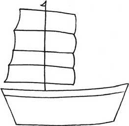 帆船简笔画