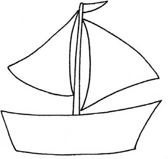 帆船简笔画