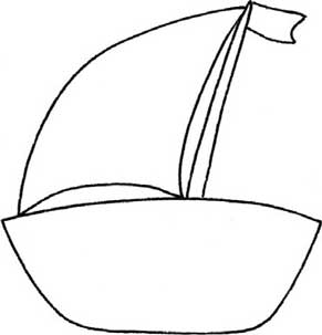 帆船简笔画