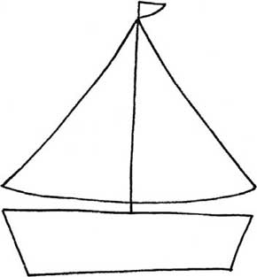 帆船简笔画