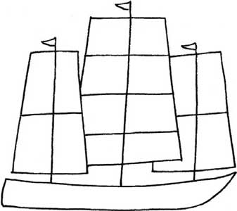 帆船简笔画