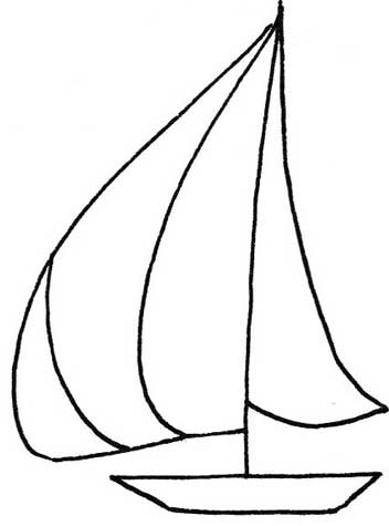 帆船简笔画