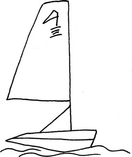 帆船简笔画