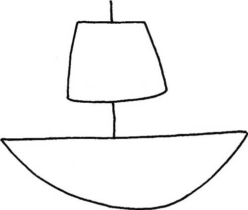 海盗船简笔画
