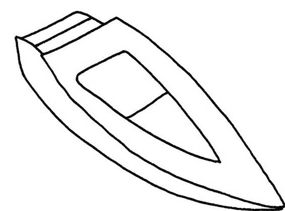 游艇简笔画