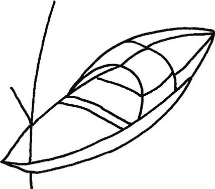 乌篷船简笔画