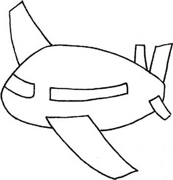 小型客机简笔画