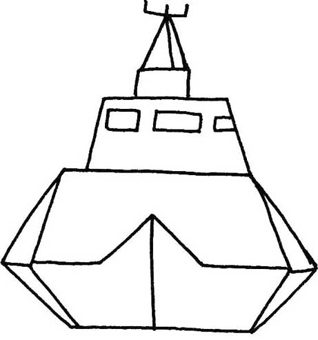 军舰简笔画
