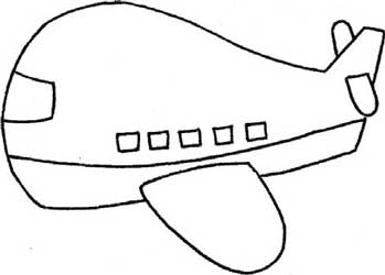 小型客机简笔画