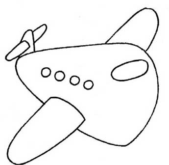 小型客机简笔画
