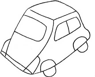 小轿车简笔画