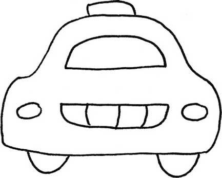 小轿车简笔画