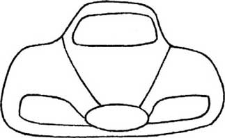 跑车简笔画