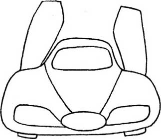 跑车简笔画
