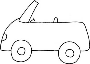 跑车简笔画