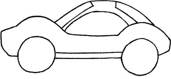 跑车简笔画