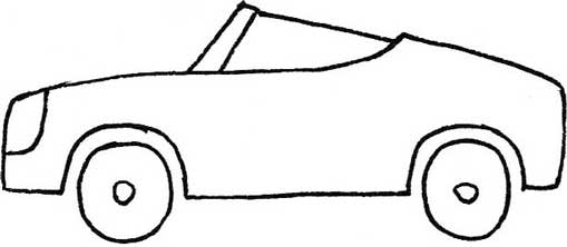 跑车简笔画