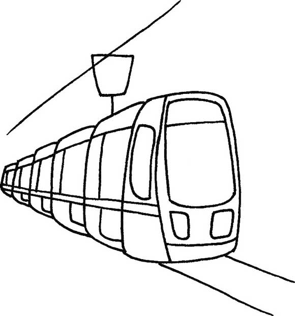 有轨电车简笔画