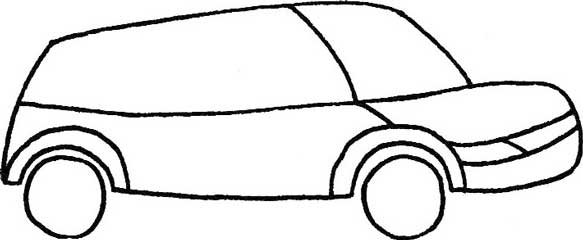 越野车简笔画
