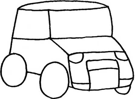 越野车简笔画