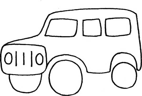 越野车简笔画