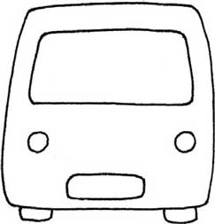 公共汽车简笔画
