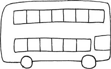 公共汽车简笔画
