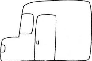大巴车简笔画
