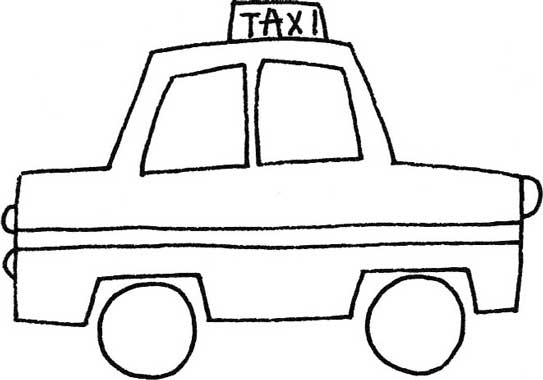 出租车简笔画