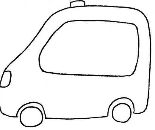 警车简笔画