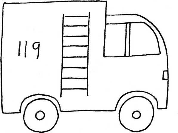 消防车简笔画