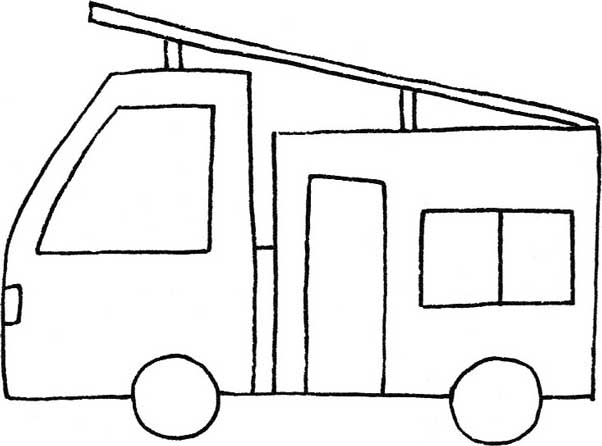 消防车简笔画