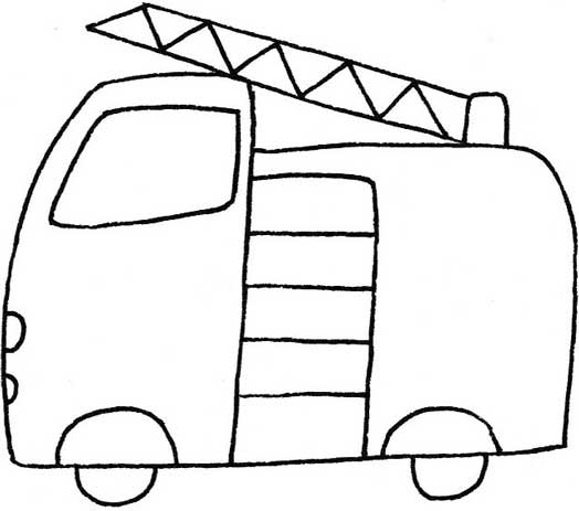 消防车简笔画