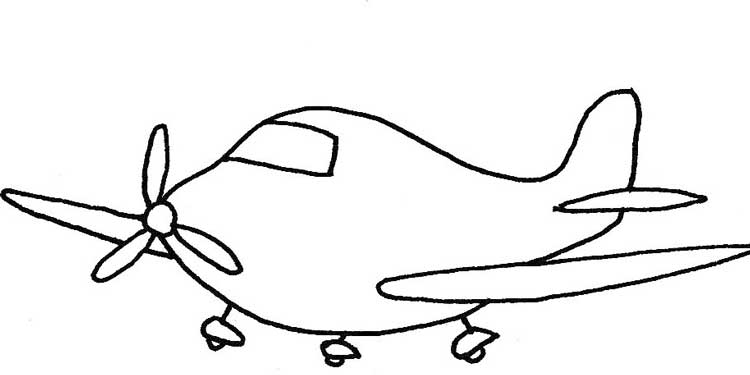 私人飞机简笔画
