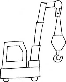 吊车简笔画
