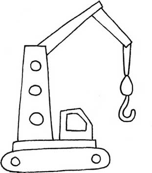 吊车简笔画